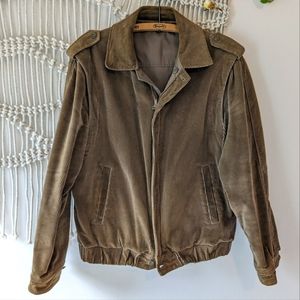 Vintage khaki reversible corduroy jacket - medium